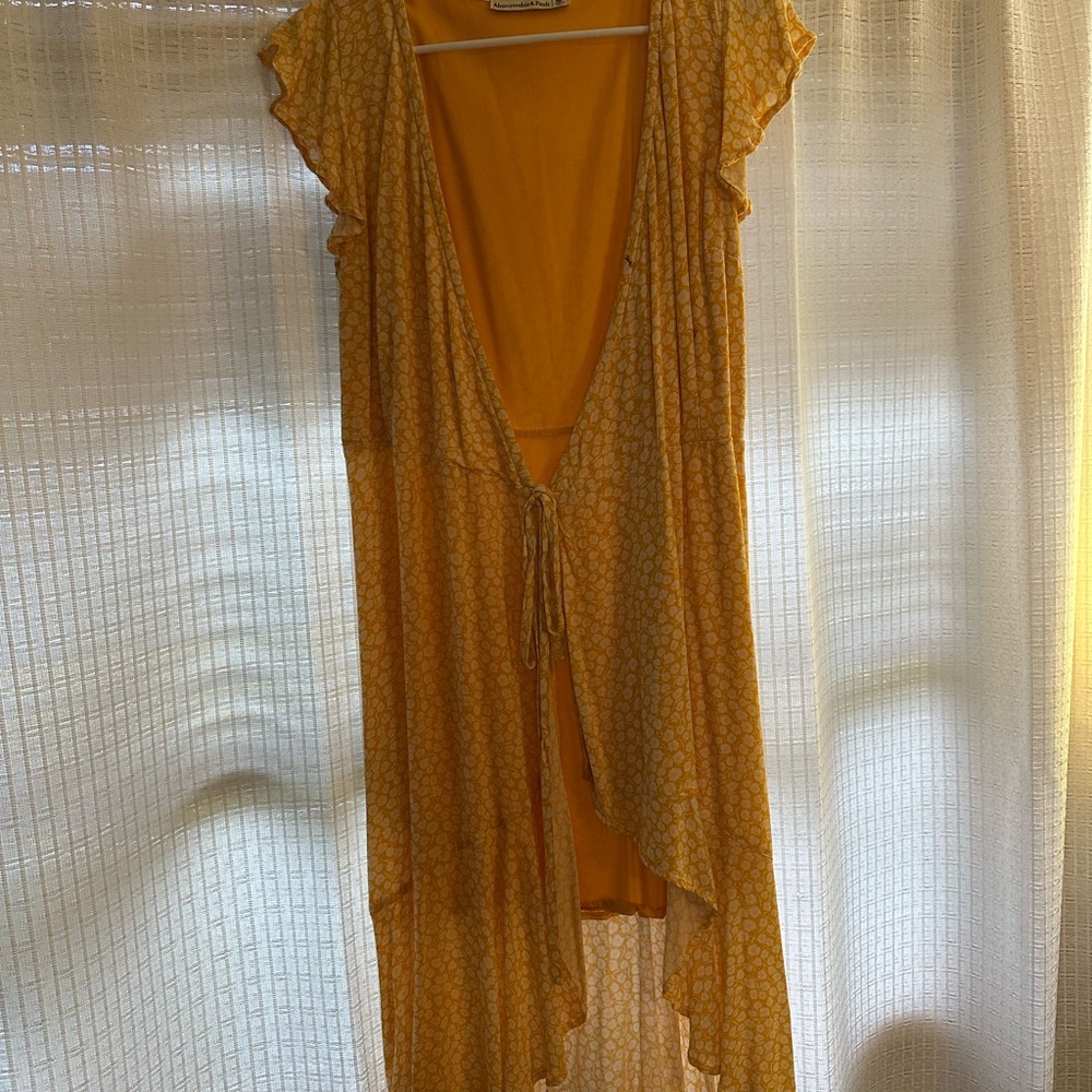 Abercrombie & Fitch Mustard Yellow Wrap Dress